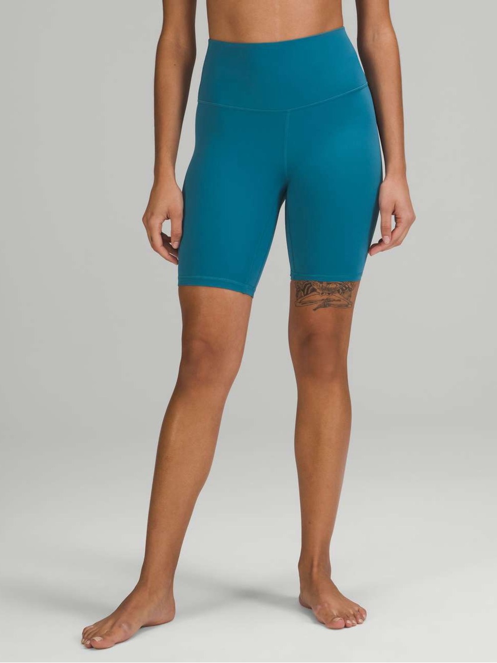 Lululemon Align High Rise Shorts 8" Capture Blue Size 10 Nulu Yoga